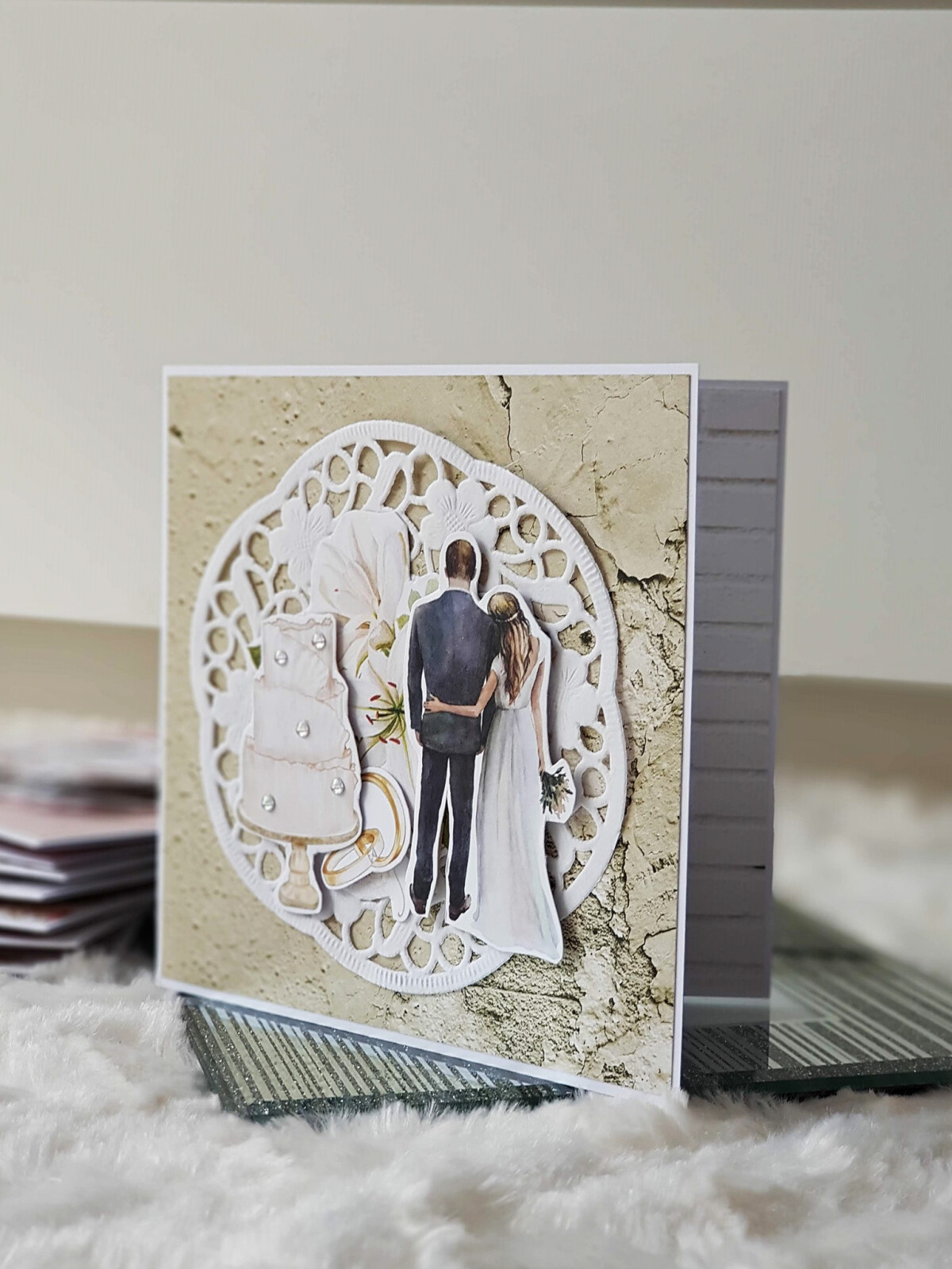 Spersonalizowana kartka ślubna - młoda romantyczna