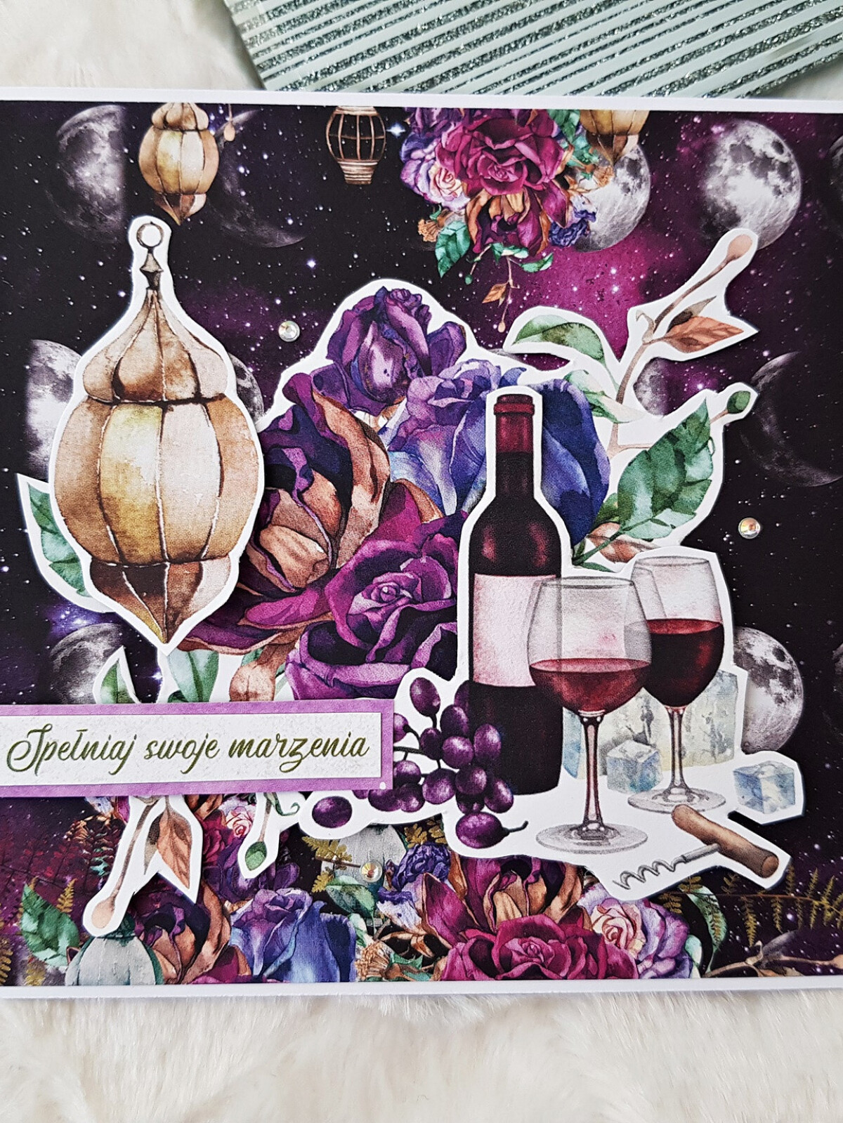 Kartka urodzinowa- SPEŁNIAJ SWOJE MARZENIA! wino