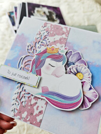 Kartka urodzinowa dla dziewczynki unicorn jednorożec