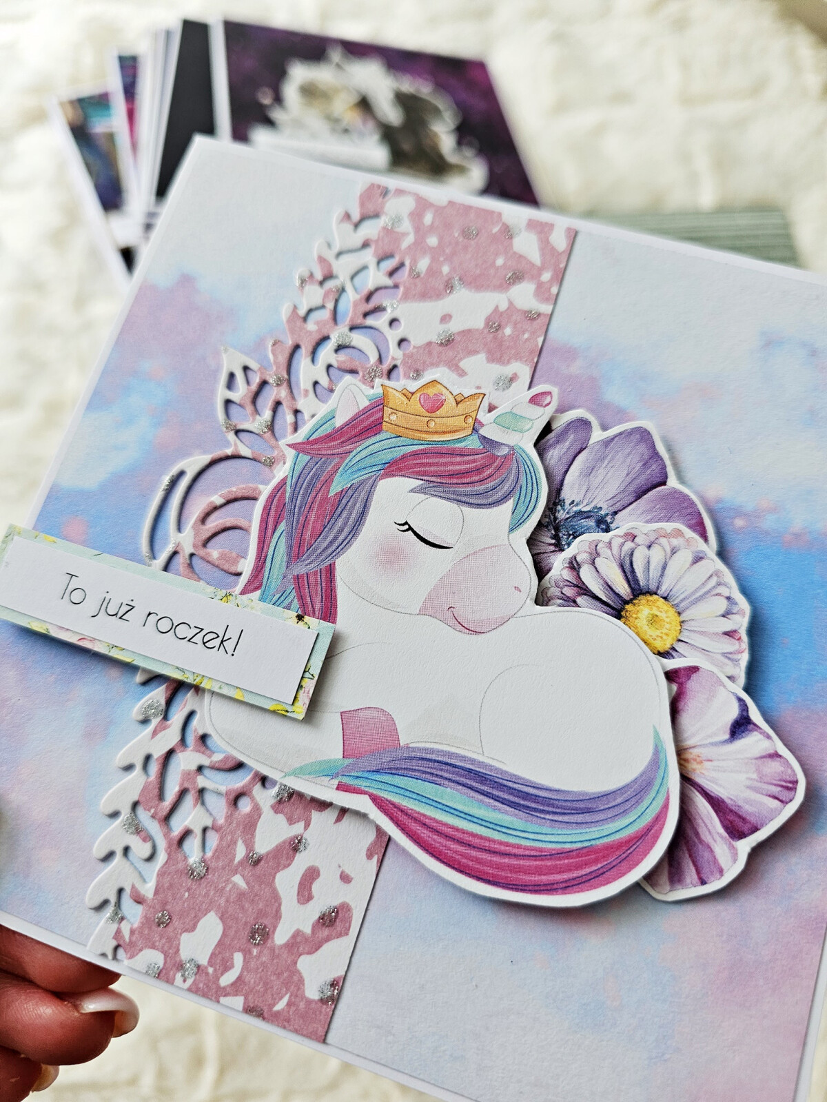Kartka urodzinowa dla dziewczynki unicorn jednorożec