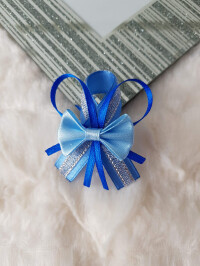 Przypinki dla gości weselnych + niebieskie, chabrowe, srebrne