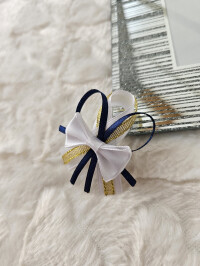 Przypinki dla gości weselnych + białe navy ble