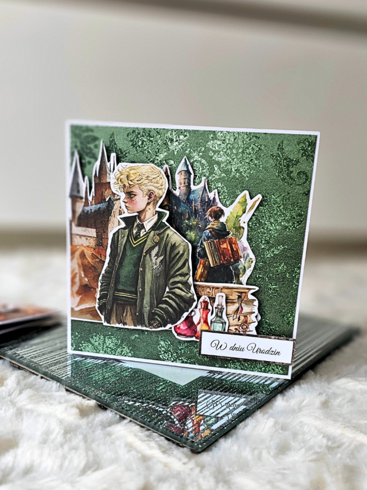 Kartka urodzinowa z motywem Hogwartu uczeń, Harry Potter