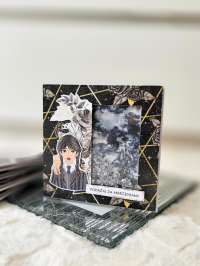 Kartka urodzinowa shaker card WEDNESDAY 
