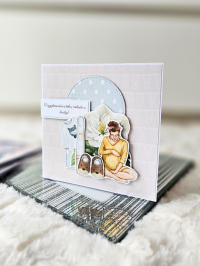 Kartka dla przyszłych rodziców baby shower dla chłopca