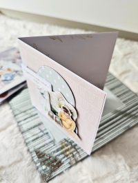 Kartka dla przyszłych rodziców baby shower dla chłopca