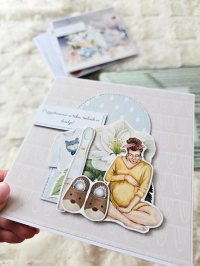 Kartka dla przyszłych rodziców baby shower dla chłopca