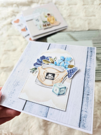 Kartka dla przyszłych rodziców baby shower dla chłopca