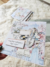 Kartka urodzinowa w wiejskim stylu wiosenna  