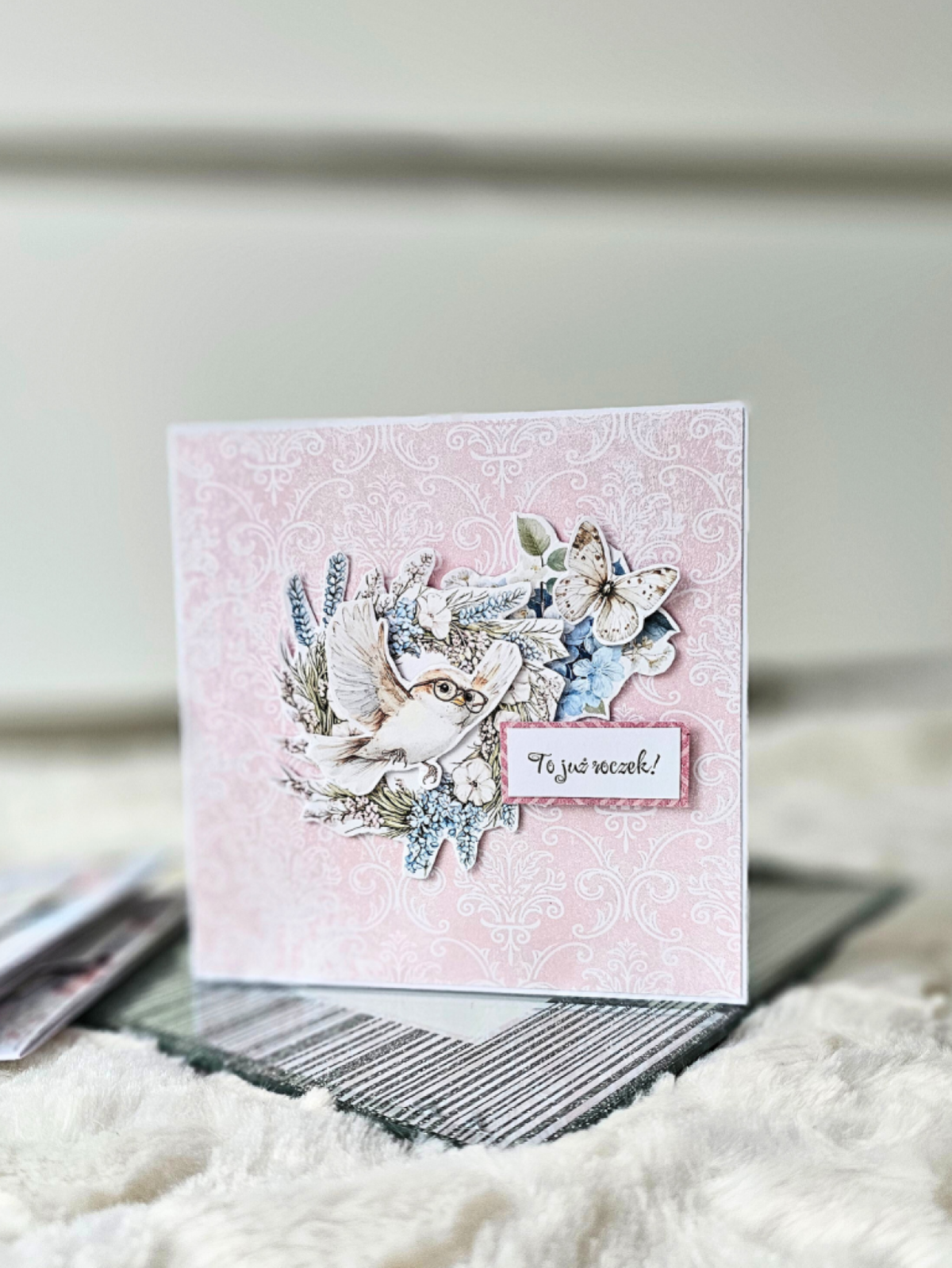 Kartka urodzinowa  na roczek dla dziewczynki