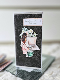 Kartka urodzinowa -pełna elegancji, kobieta sukcesu