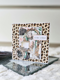 Kartka urodzinowa  dla kobiety - panterka