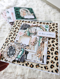 Kartka urodzinowa  dla kobiety - panterka