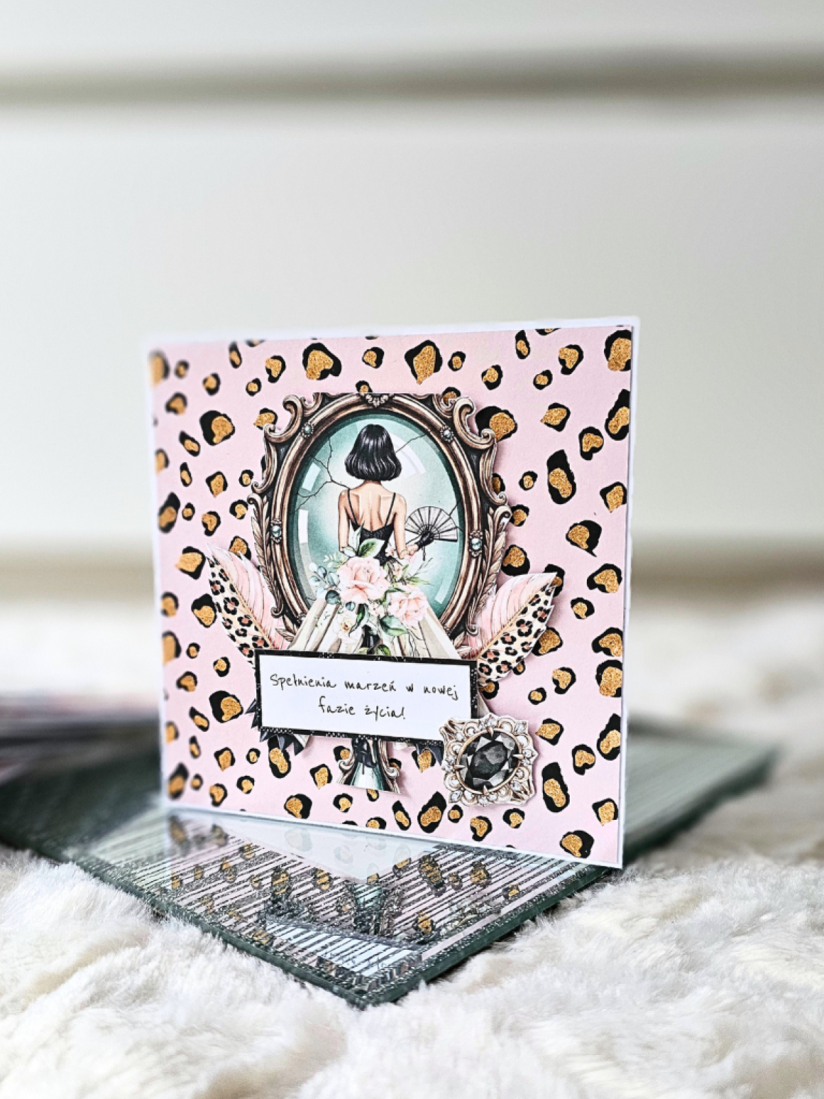 Kartka urodzinowa  dla kobiety - lusterko
