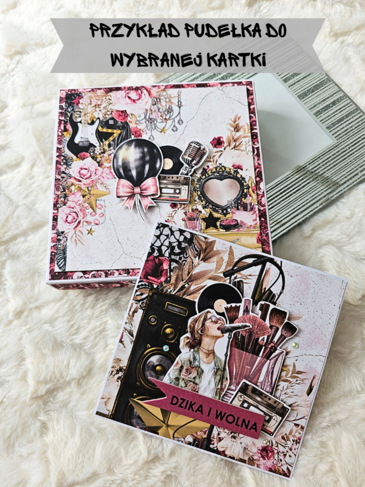 Pudełko na kartkę ręcznie robione