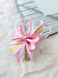 Przypinki dla gości weselnych + wrzosowy róż złote