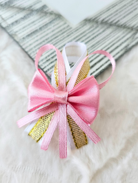 Przypinki dla gości weselnych + wrzosowy róż złote