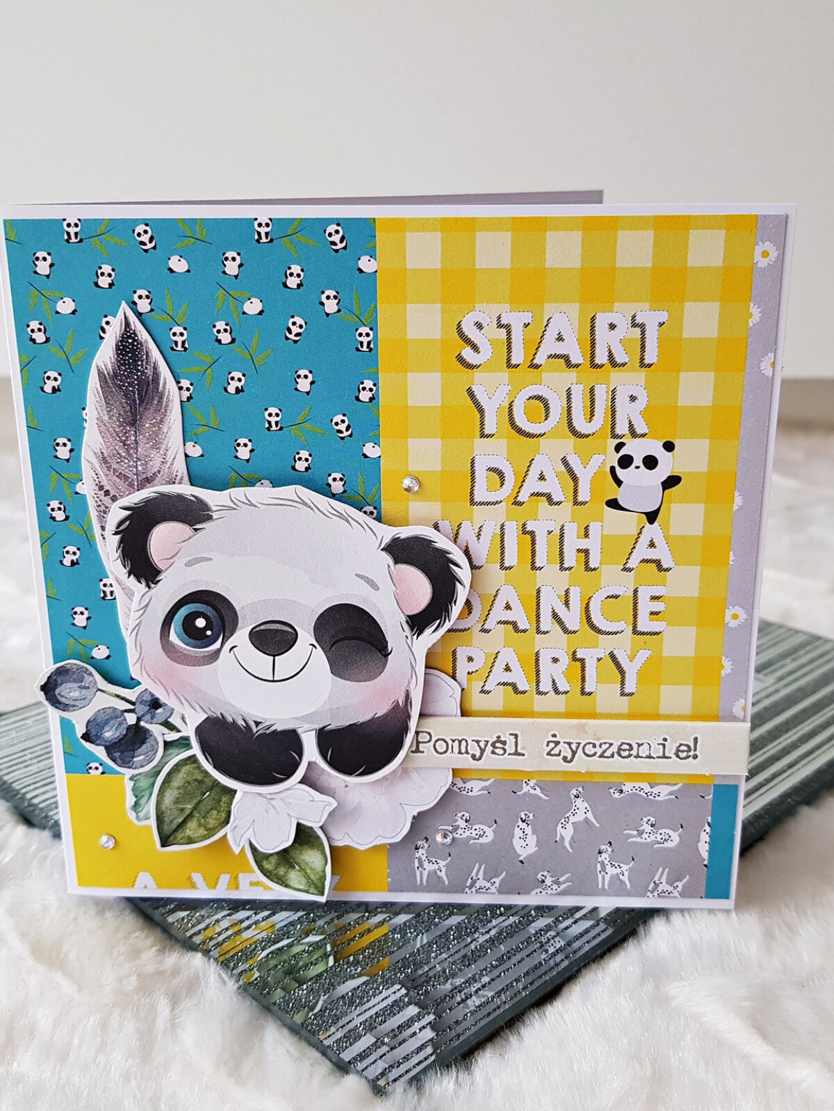 Kartka urodzinowa "panda"