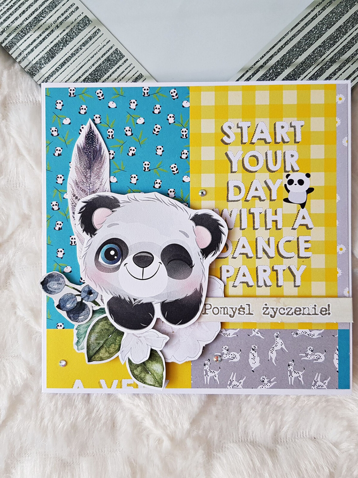 Kartka urodzinowa "panda"